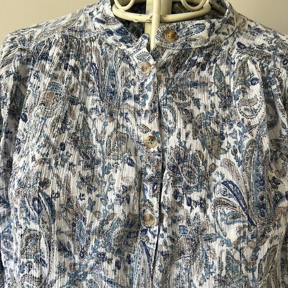 Blue Paisley Blouse from Pilot and the letterpress by Anthropology - Picture 2 of 5